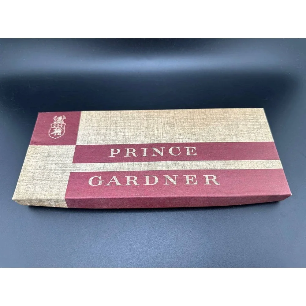 Vintage Prince Gardner Black Leather Billfold Wallet with Original Box 056-1(70)
